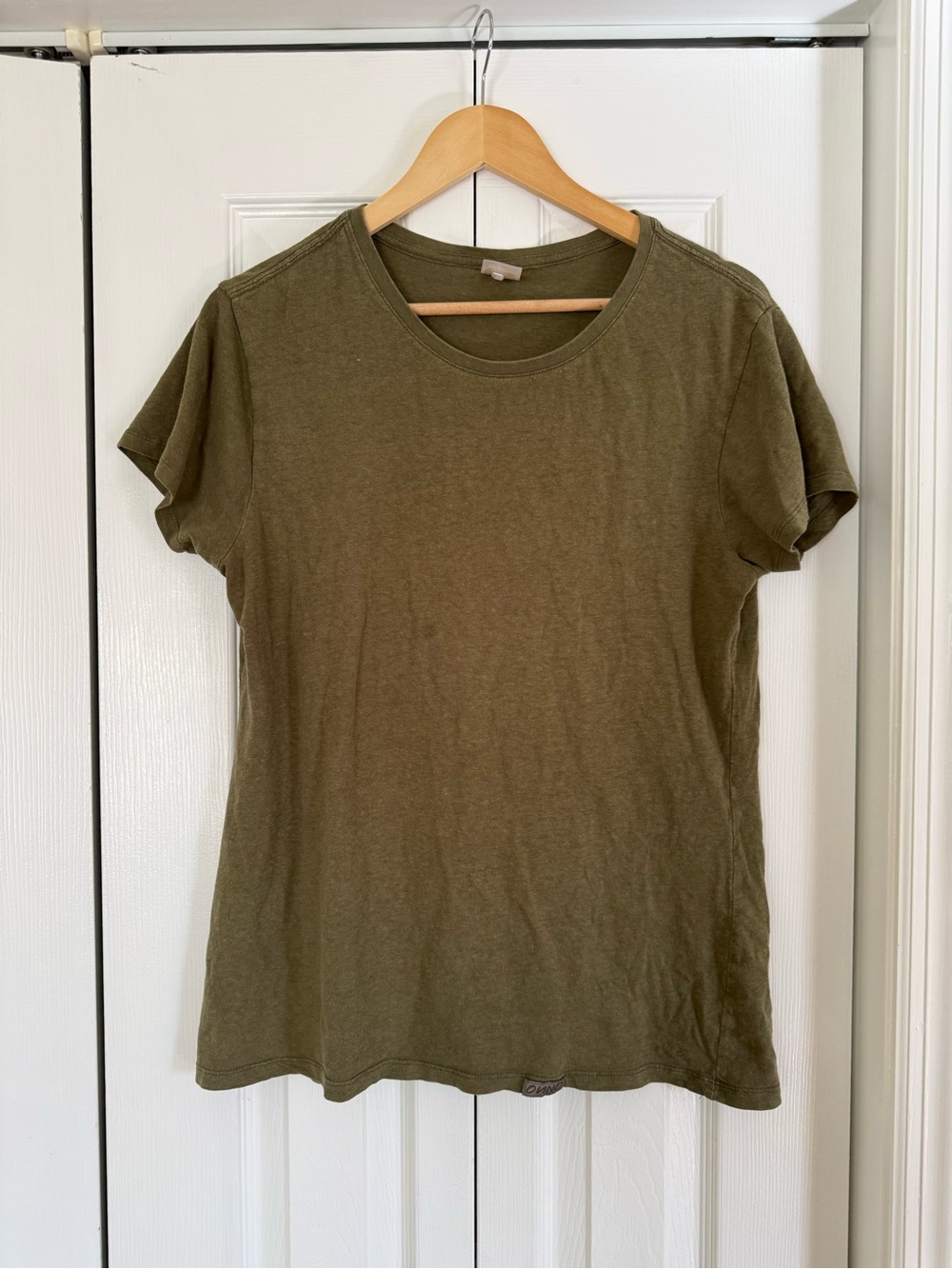 Hemp/Organic Cotton Classic Women's Crewneck Tee - Olive Green
